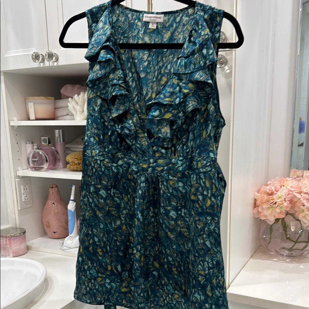 Liz Lange for Target Blue and Green Blouse
